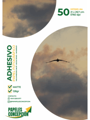 Papel Fotográfico Adhesivo Matte / A4 / 128 gr / 50 Hojas