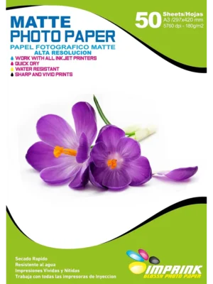 Papel Fotográfico Matte / A3 / 180 gr / 50 Hojas (Imprink)