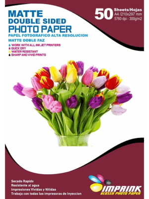 Papel Fotográfico Matte Doble Faz / A4 / 300 gr / 50 Hojas (Imprink)