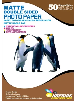 Papel Fotográfico Matte Doble Faz / A3 / 220 gr / 50 Hojas (Imprink)