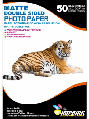 Papel Fotográfico Matte Doble Faz / A4 / 250 gr / 50 Hojas (Imprink)