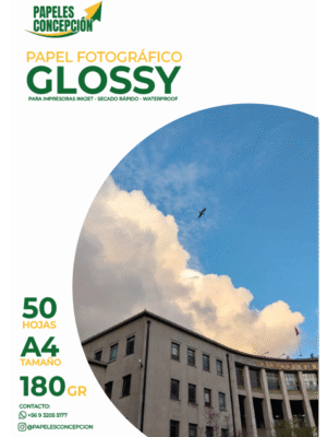 Papel Fotográfico Glossy / A4 / 180 gr / 50 Hojas (Papeles Concepción)
