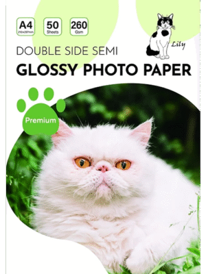 Papel Fotográfico Semi-Glossy Doble Faz / A4 / 260 gr / 50 Hojas (Lily)