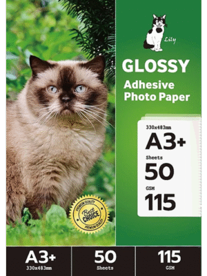 Papel Fotográfico Adhesivo Glossy / A3+ / 115 gr / 50 Hojas (Lily)