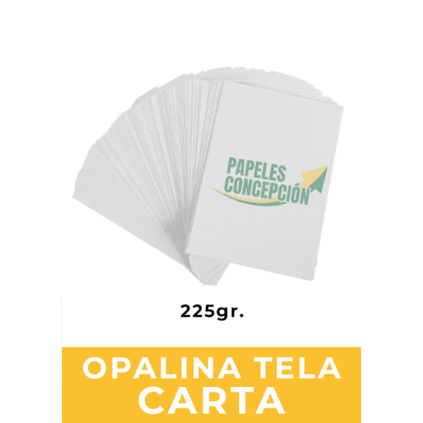 Opalina Blanca Tela / Carta / 225 gr / 100 Hojas - Papeles Concepción