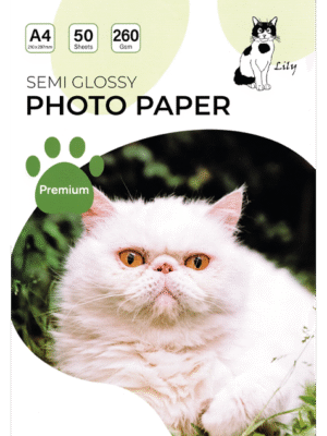 Papel Fotográfico Semi-Glossy  / A4 / 260 gr / 50 Hojas (Lily)
