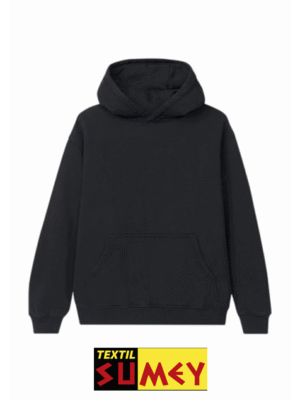 Poleron Canguro / Negro / Adulto (Sumey)