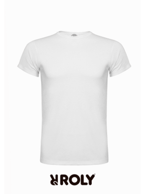 Polera de Niño Tacto Algodón Sublimable Blanca / Tallas de 3/4 - 11/12 (Roly)