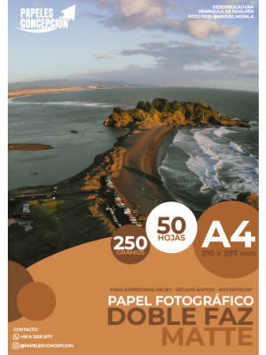 Papel Fotográfico Matte Doble Faz / A4 / 250 gr / 50 Hojas (Papeles Concepción)