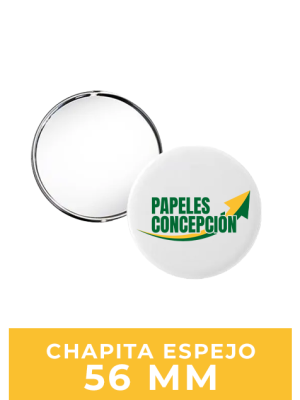 Chapita Espejo 56 mm / 100 Unidades