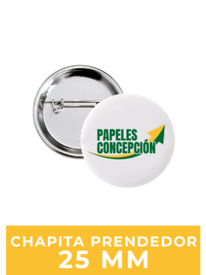 Chapita Prendedor 25 mm / 50 Unidades