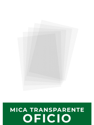 Mica Transparente / Oficio / 200 mic / 1 - 100 unidades