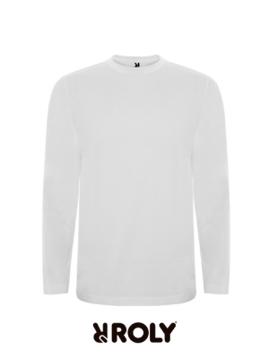 Polera de Algodón Manga Larga Blanca / Tallas de S - XXL (Roly)