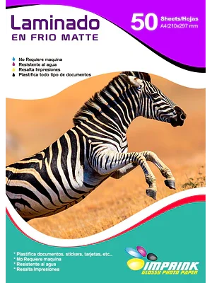 Laminado en Frío Matte / A4 / 50 hojas (Imprink)